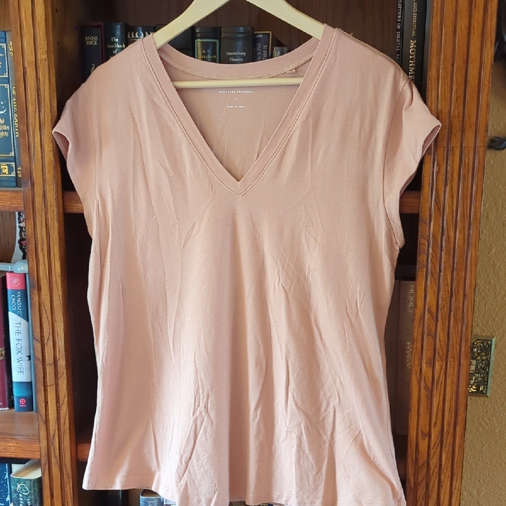 Universal Standard S/14/16 Ashley Vneck Mahogany Rose